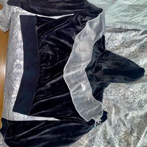 Nike Black and Silver Hoodie